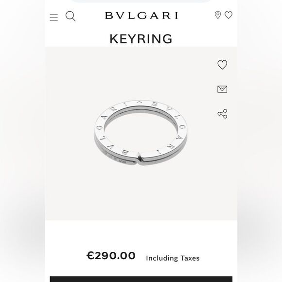 BVLGARI 925 Sterling Silver Key Ring / Pendant - Picture 11 of 11